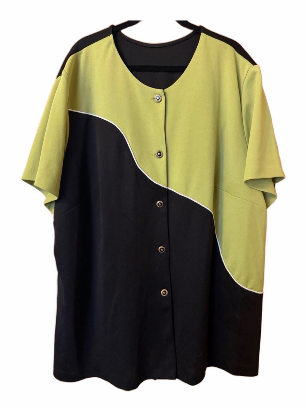 Vintage Green Wave Button Down Shirt